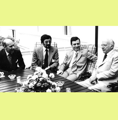 Bundesprsident Walter Scheel im Gesprch mit dem syrischen Aussenminister	 